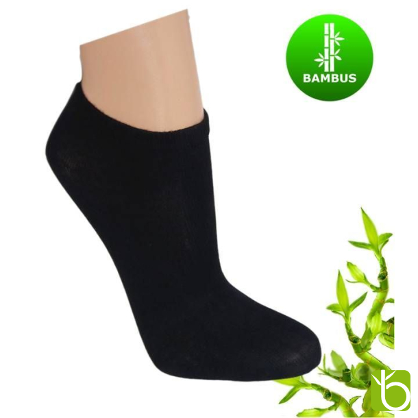Sorte bambus ankelstrmper 5 pak
