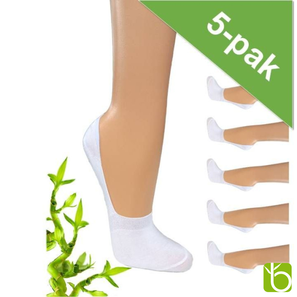 Bambus footies - 5 pak hvid