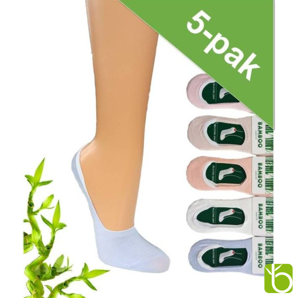 Bambus footies - 5 pak pastelfarver